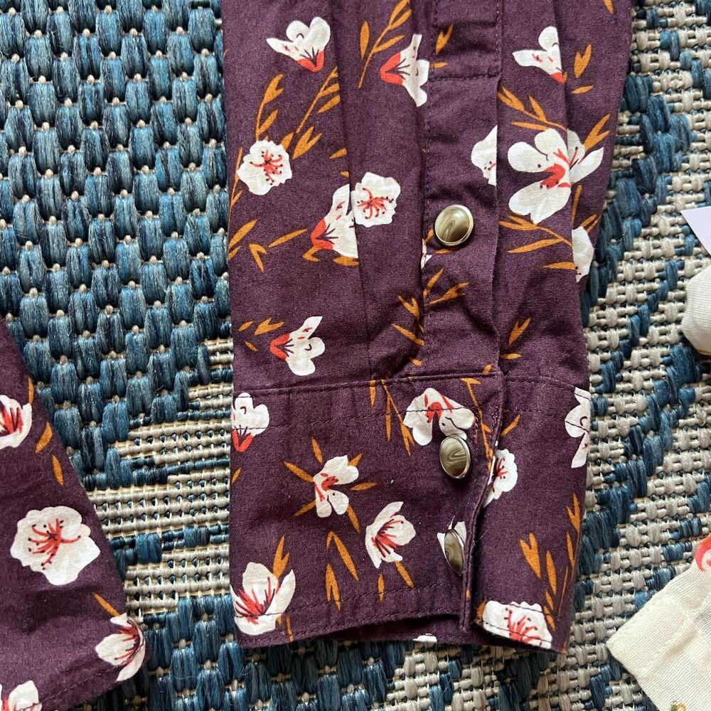 Western cowgirl retro boho Shyanne pearl snap with chest pockets size M - Picture 5 of 8
